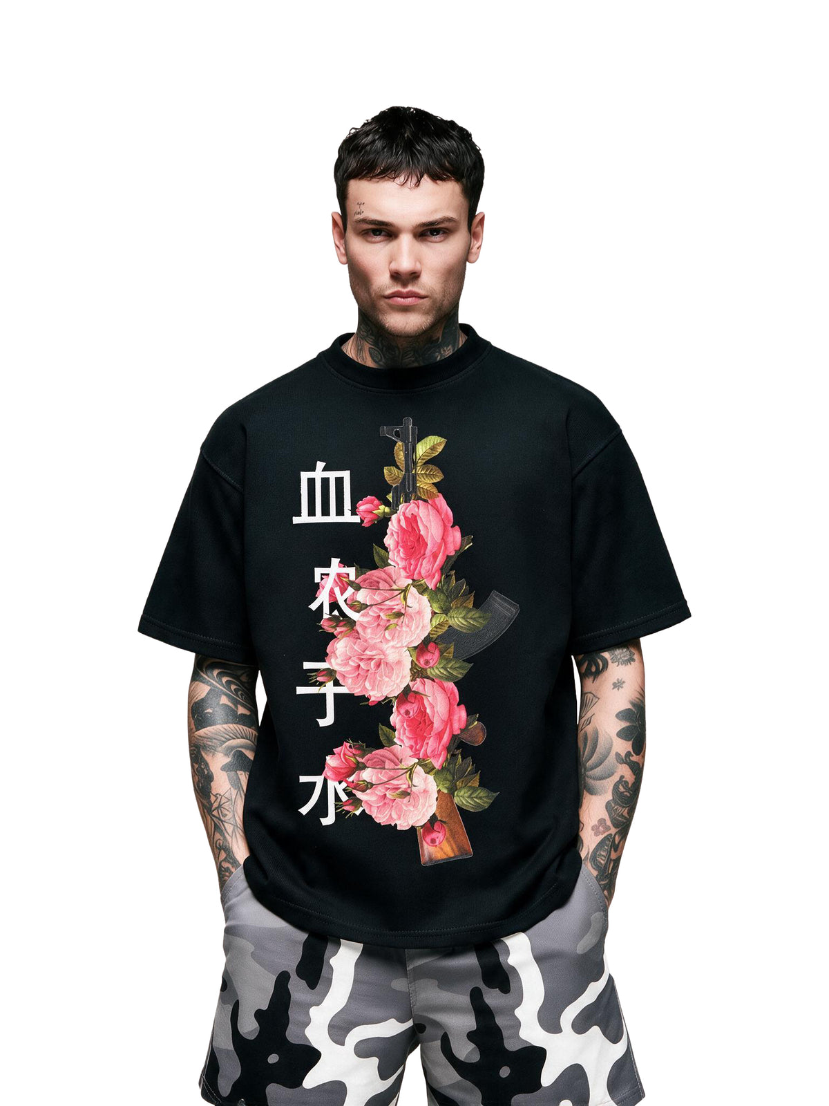 Blood & Blossom oversized tee by IKIINK - front