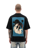 Cat vs Dog oversized tee by IKIINK - front