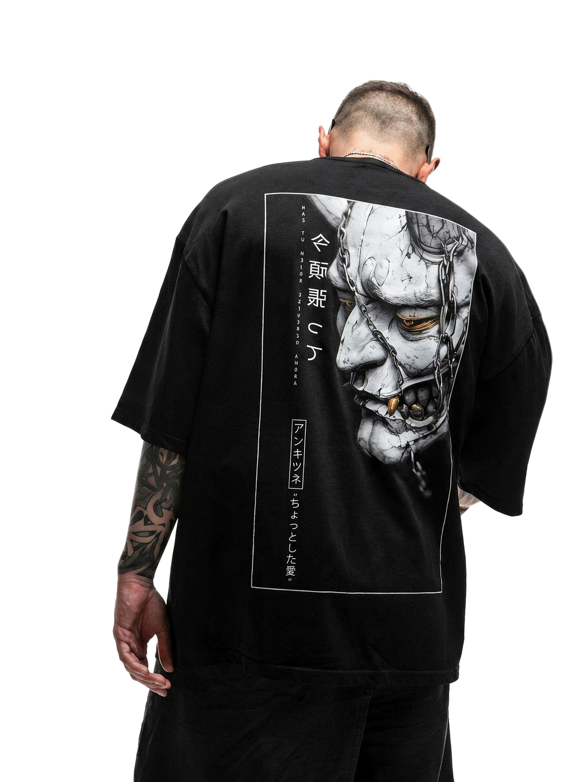 Chained Oni oversized tee by IKIINK - front