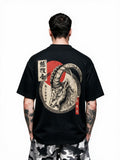 Crimson Sun Ram oversized tee by IKIINK - front