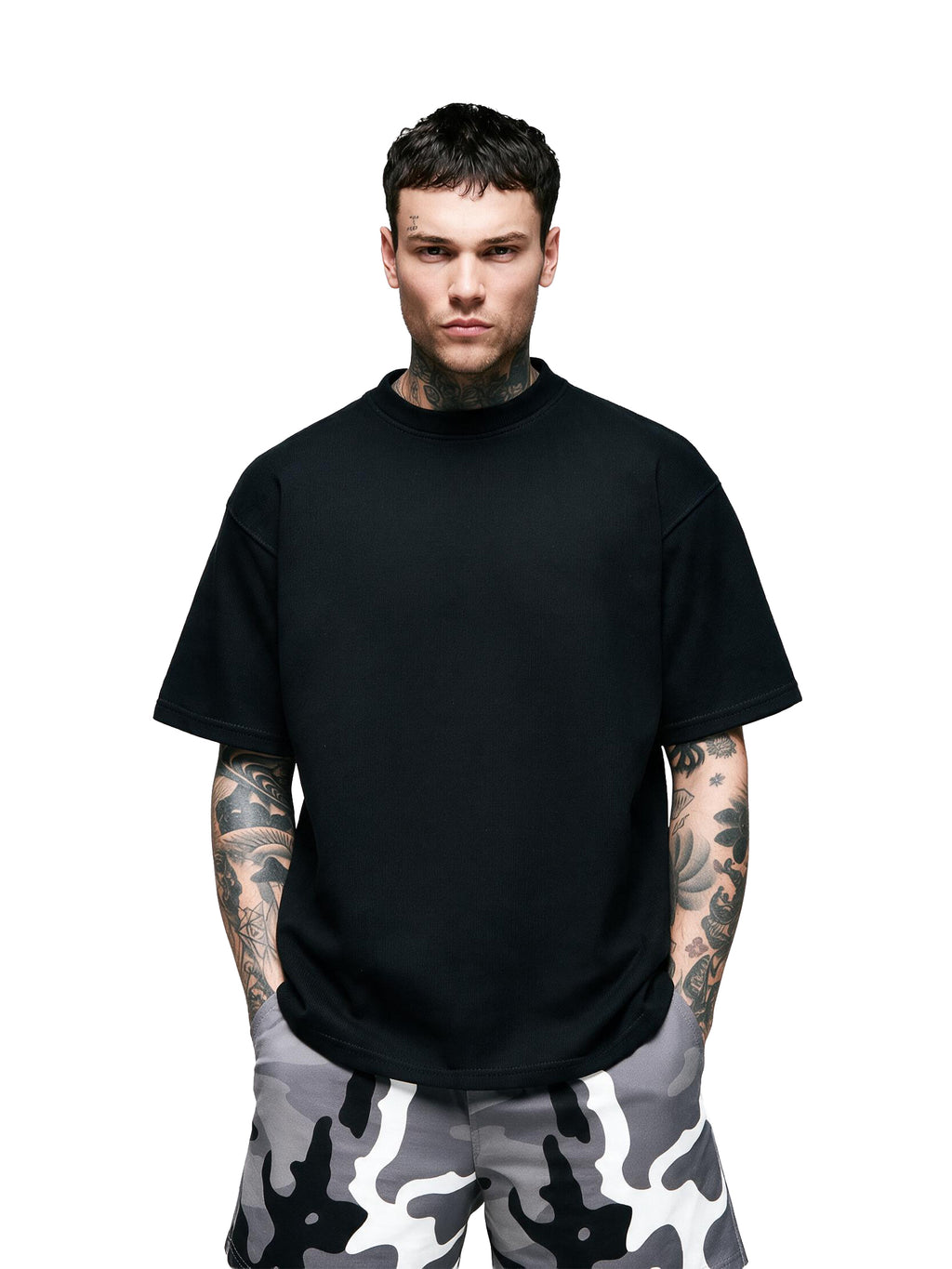 Crimson Sun Ram oversized tee by IKIINK - back