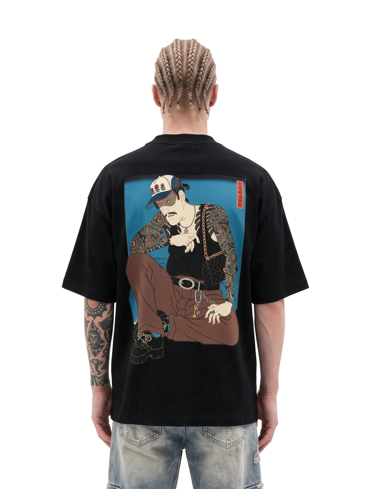 Edo Hustler oversized tee by IKIINK - front