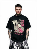 Inked Geisha oversized tee by IKIINK - front