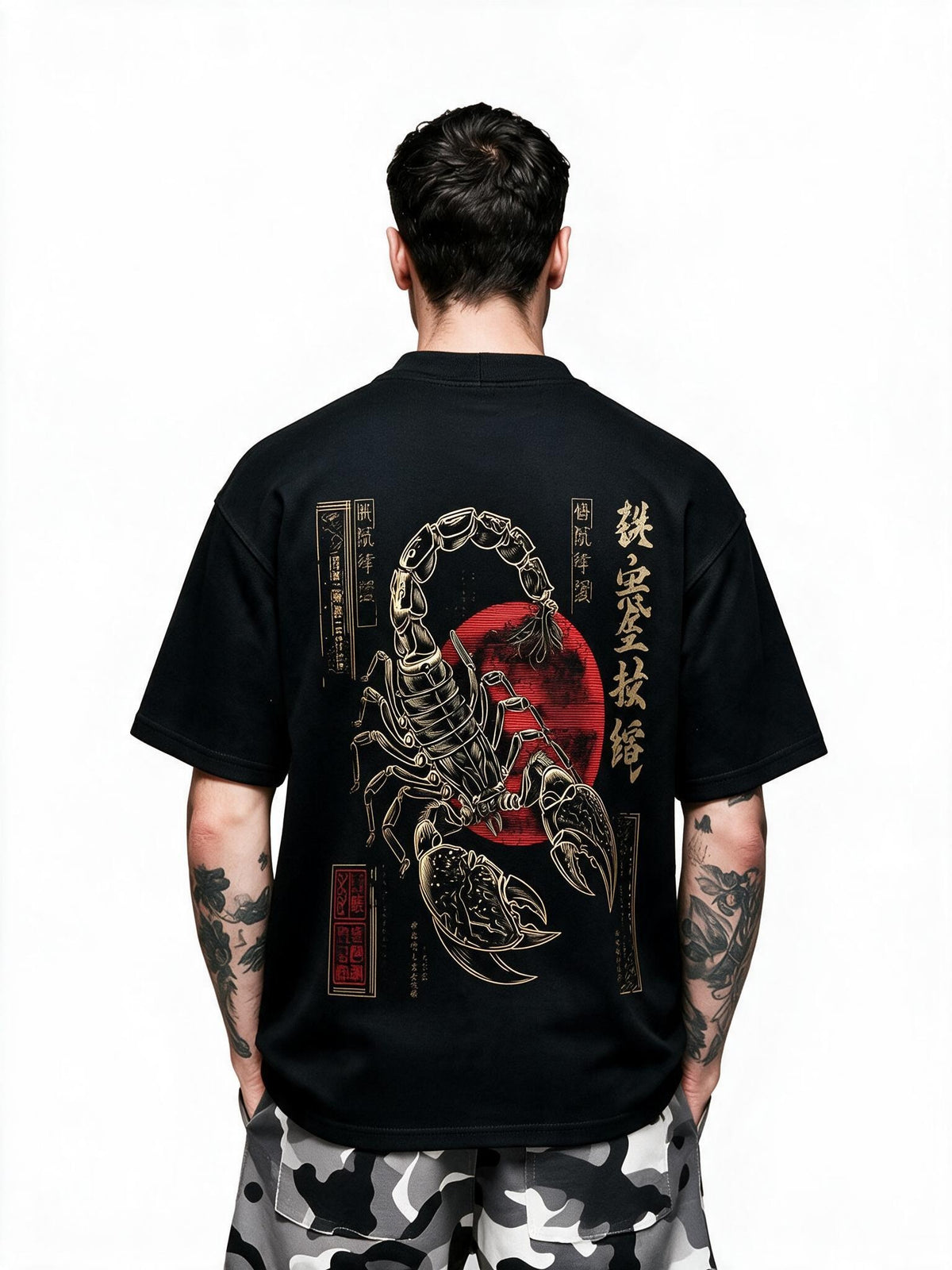 Iron Scorpion oversized tee by IKIINK - front