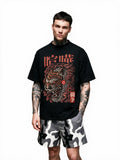 Kenka Tiger oversized tee by IKIINK - front