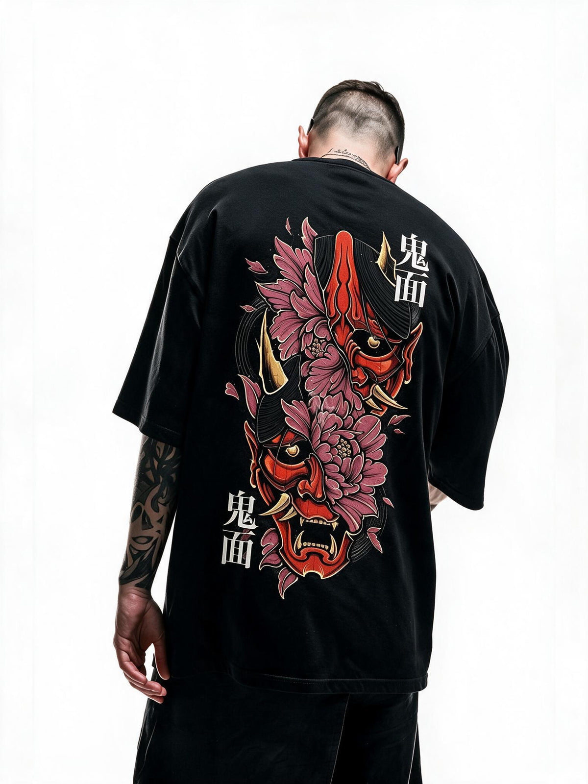 Kimen Peony oversized tee by IKIINK - front