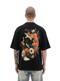 Kitsune Bloom oversized tee by IKIINK - front