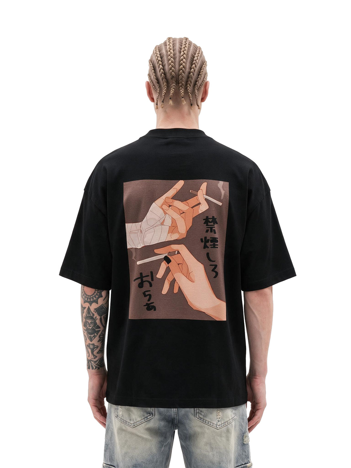 Last Cigarette oversized tee by IKIINK - front