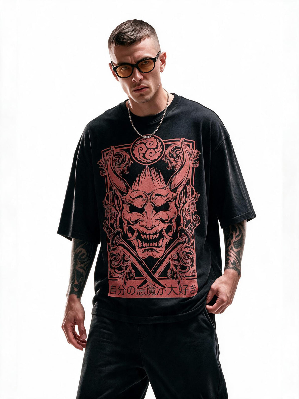 Love My Demons oversized tee by IKIINK - front