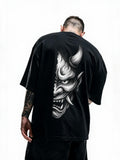 Pale Hannya oversized tee by IKIINK - front