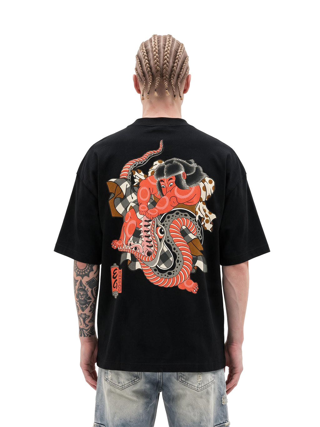 Tako Brawl oversized tee by IKIINK - front
