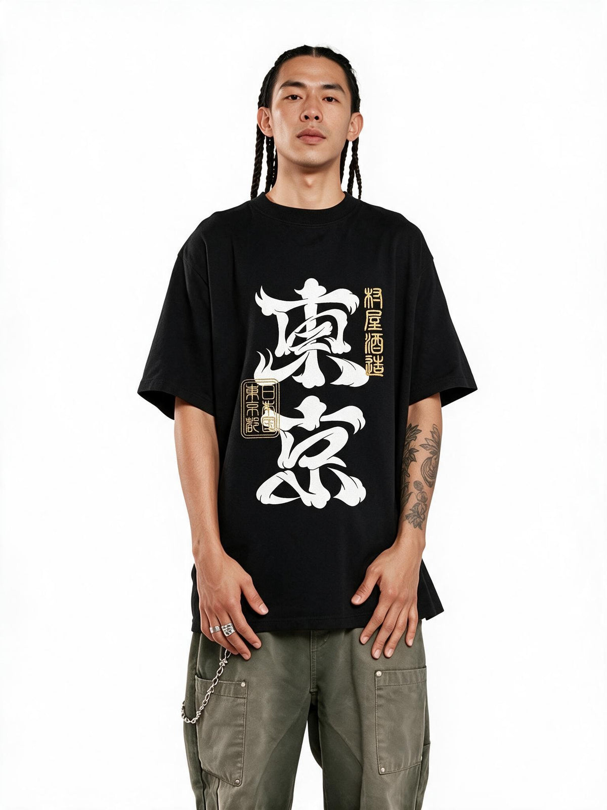 Tokyo Ink oversized tee by IKIINK - front