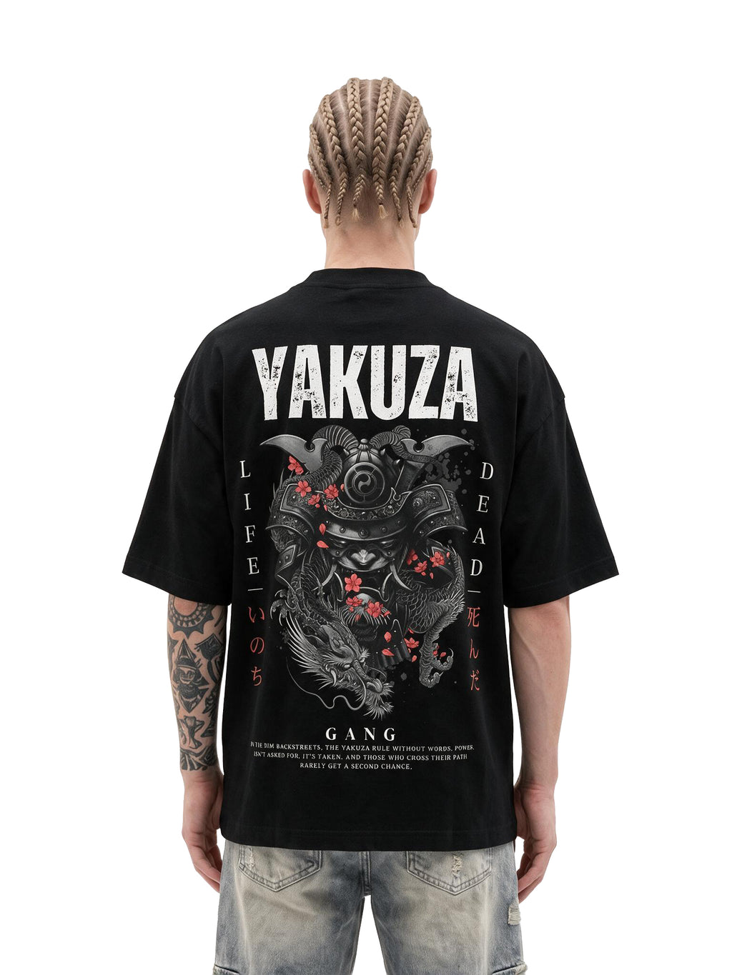 Yakuza Life or Death oversized tee by IKIINK - front