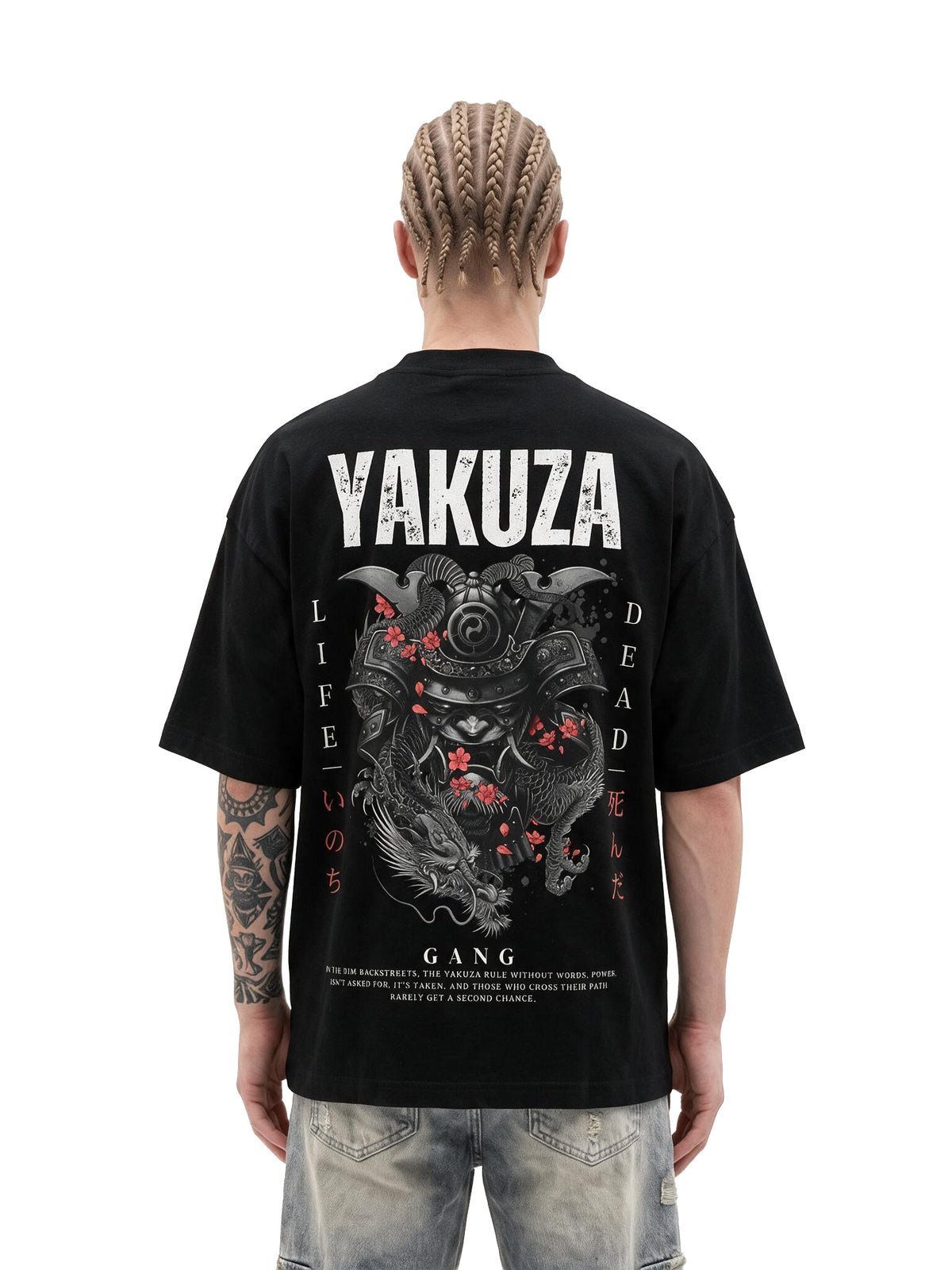 Yakuza Life or Death oversized tee by IKIINK - front